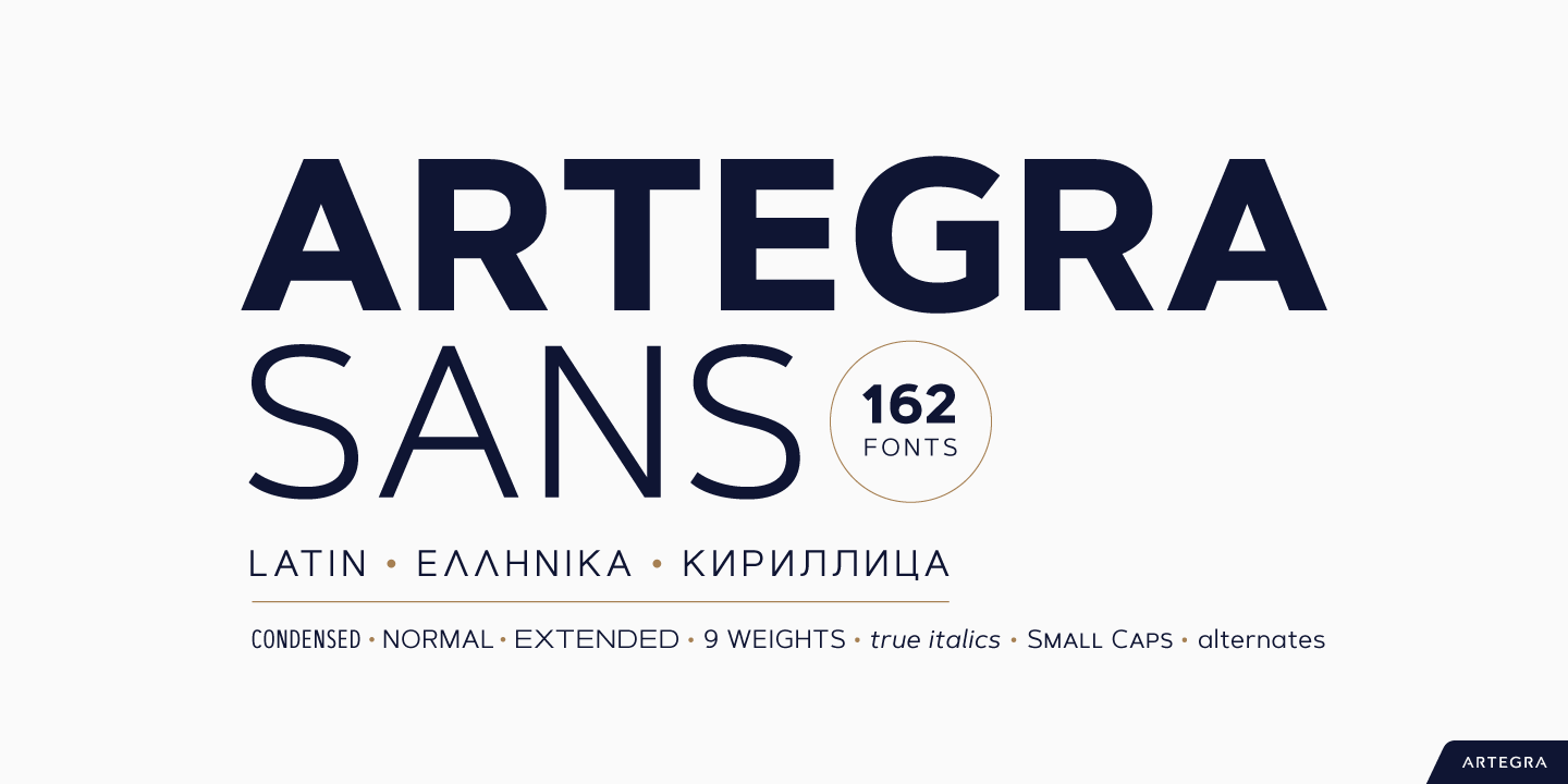 Example font Artegra Sans Condensed SC #1